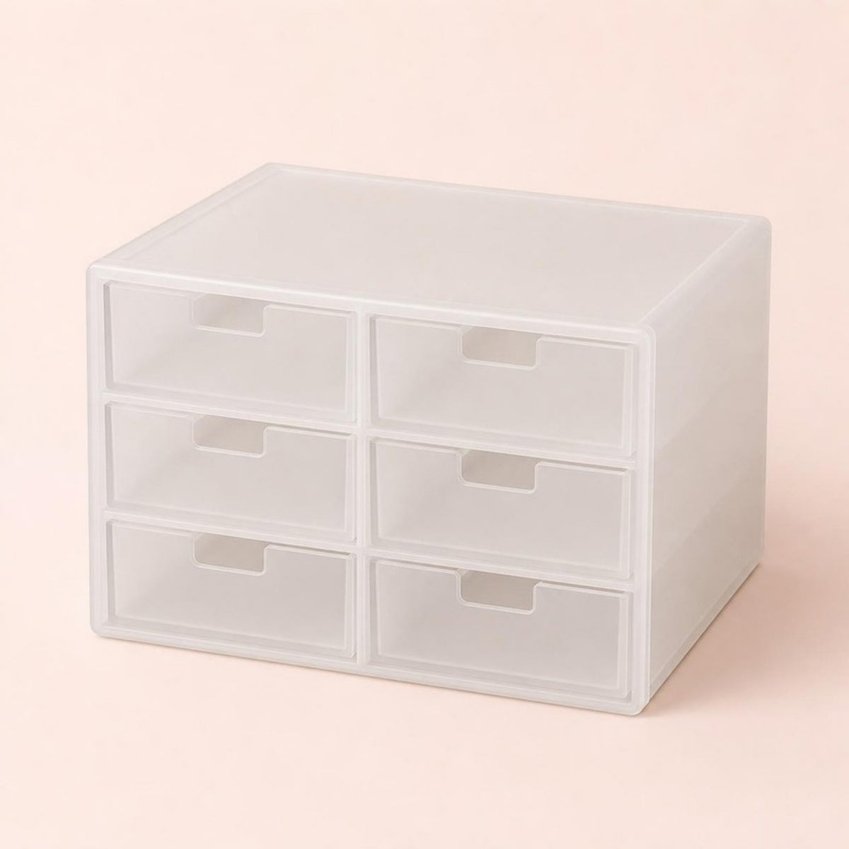 Stapelbar skrivbordsbox med sex lådor